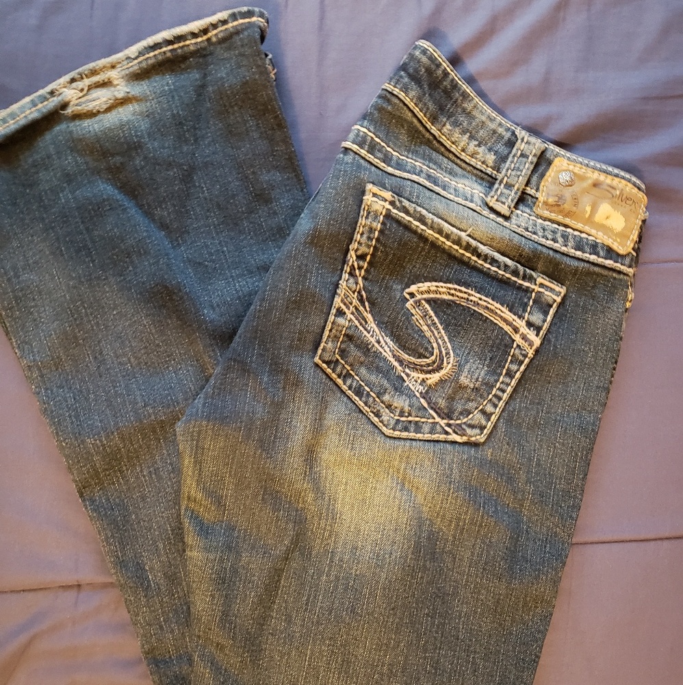 Silver Twisted Jeans